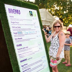 Fair trade food at the Cambridge Folk Festival 2012