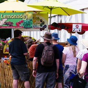 Traditional lemonade trader at the Cambridge Folk Festival 2012