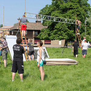 Scaffolding build at Strawberry Fair 2012